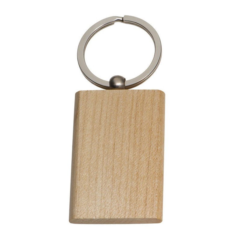Breloc Dreptunghiular Din Lemn Fag, 8,7 X 3,4 CM 